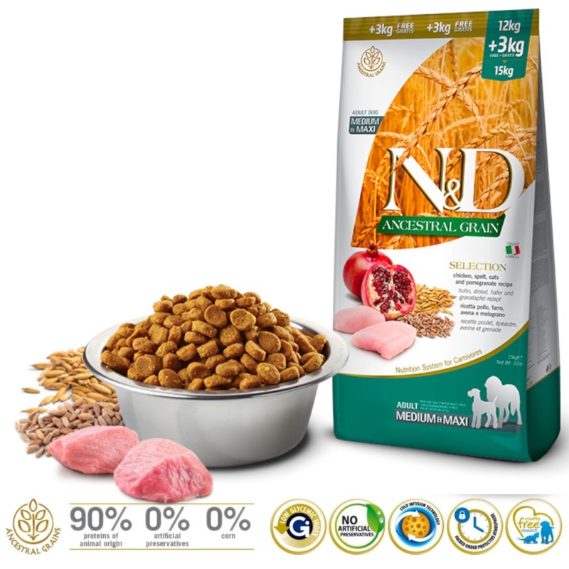 Farmina Pet Food N&D Ancestral Grain Canine 15 kg Adult Chicken Farmina Pet Food N&D Ancestral Grain Canine 15 kg Adult Chicken