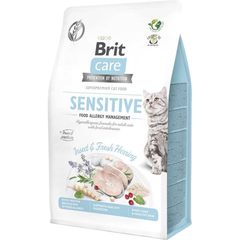 BRIT Care Grain-Free Adult Insect&Herring Sensitive - dry cat food - 400 g