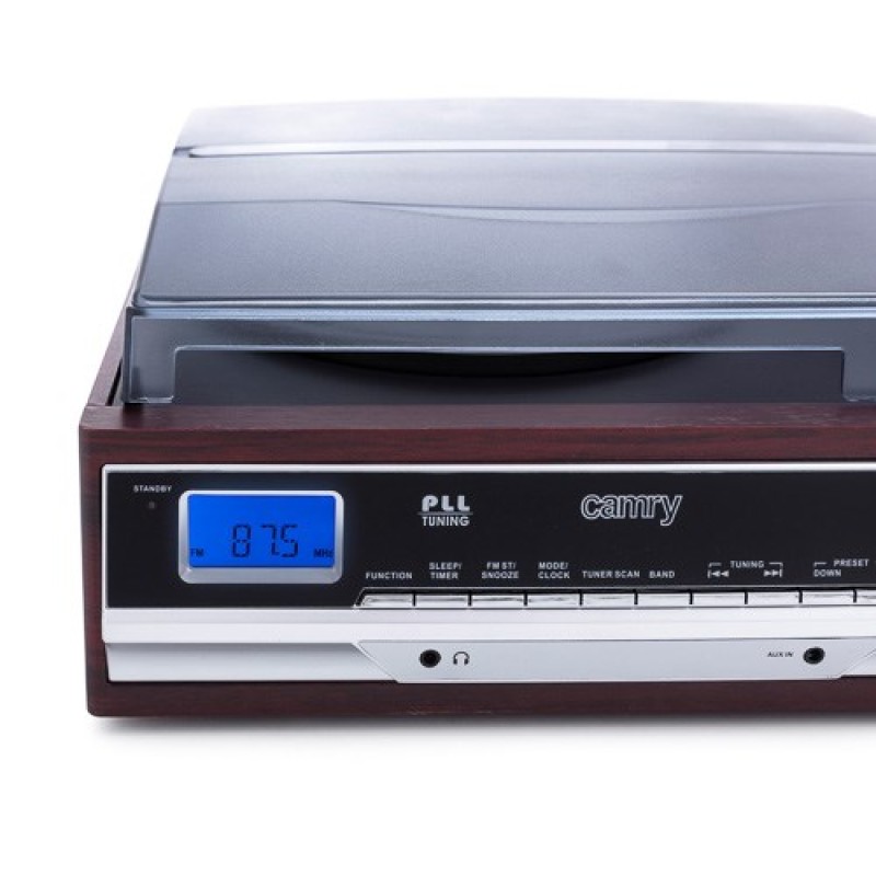 Camry Premium CR1113 Belt-drive audio turntable Black, Chrome, Wood Semi Automatic Camry Premium CR1113 Belt-drive audio turntable Black, Chrome, Wood Semi Automatic