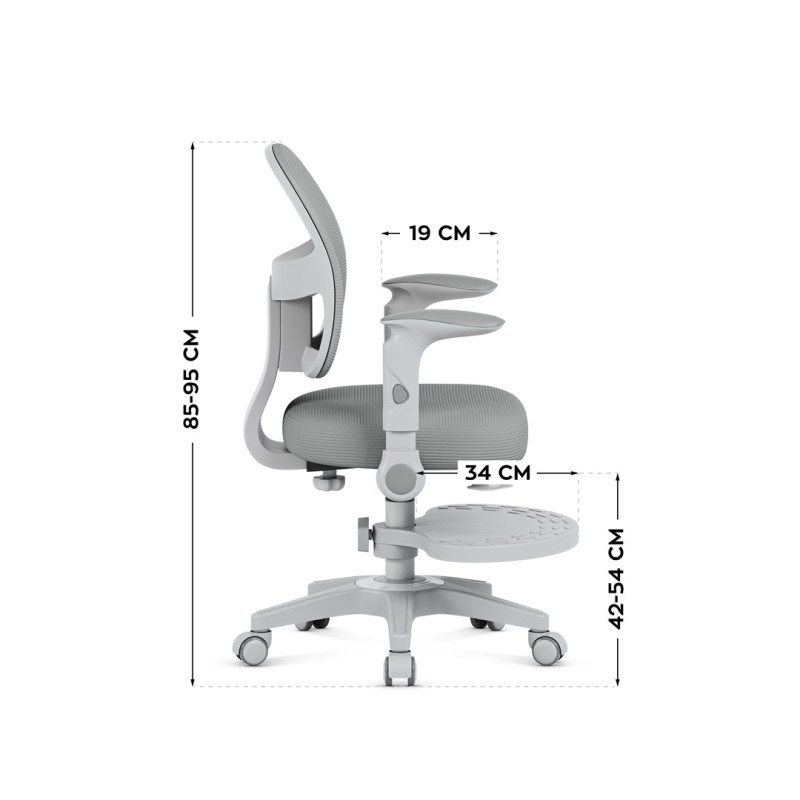 Junior 5.0 Grey swivel chair