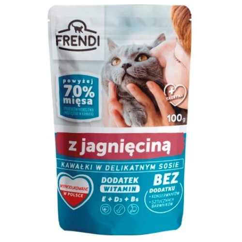 FRENDI Pieces in lamb sauce - wet cat food - 100 g FRENDI Pieces in lamb sauce - wet cat food - 100 g