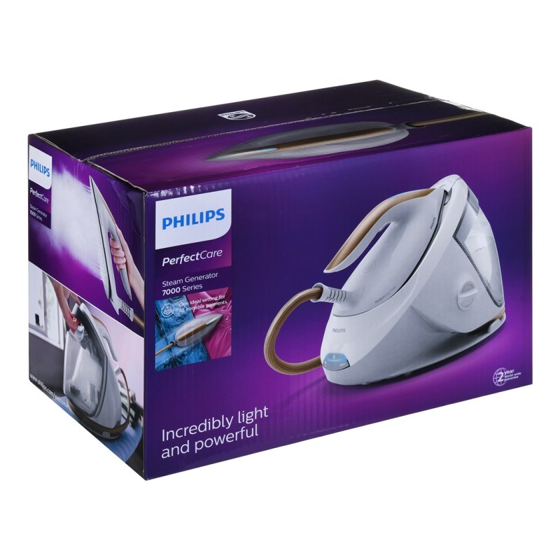 Philips 7000 series PSG7040/10 steam ironing station 2100 W 1.8 L SteamGlide Elite soleplate Gold, White Philips 7000 series PSG7040/10 steam ironing station 2100 W 1.8 L SteamGlide Elite soleplate Gold, White