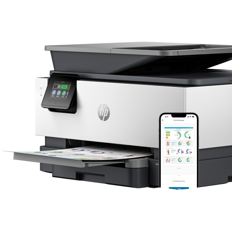 HP OfficeJet Pro 9120b Wireless All-in-One Color Printer, Two-sided printing; Copier, Scanner HP OfficeJet Pro 9120b Wireless All-in-One Color Printer, Two-sided printing; Copier, Scanner