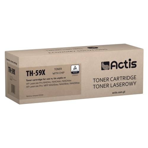 Actis TH-59X Toner (replacement for HP CF259X; Supreme; 10000 pages; black). With a chip. We recommend disabling the printer software update, the new update may cause problems with the toner not working properly