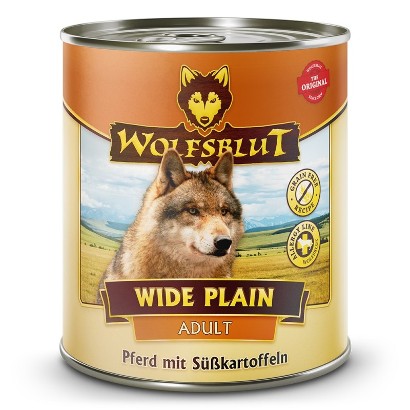 WOLFSBLUT Wide Plain Horse meat with sweet potatoes - wet dog food - 800g WOLFSBLUT Wide Plain Horse meat with sweet potatoes - wet dog food - 800g