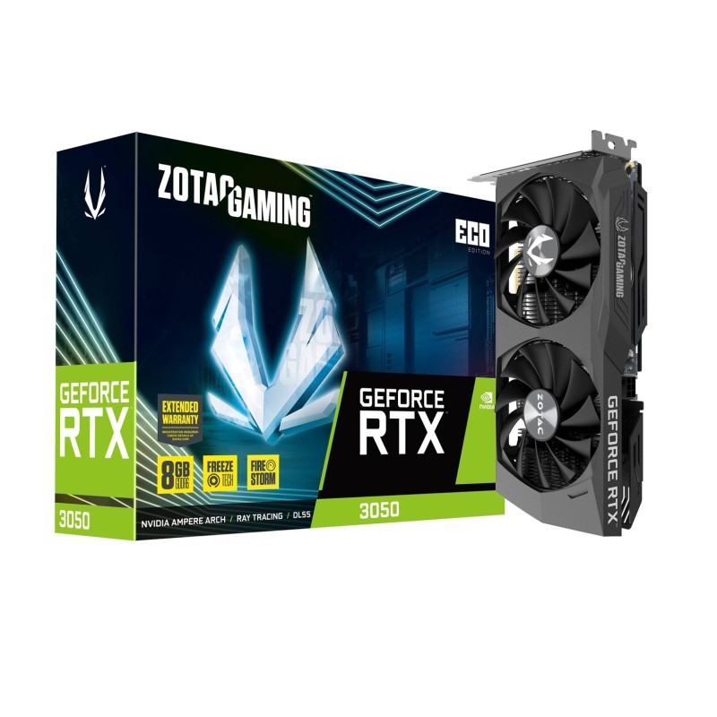 Zotac GAMING GeForce RTX 3050 Eco NVIDIA 8 GB GDDR6 Zotac GAMING GeForce RTX 3050 Eco NVIDIA 8 GB GDDR6