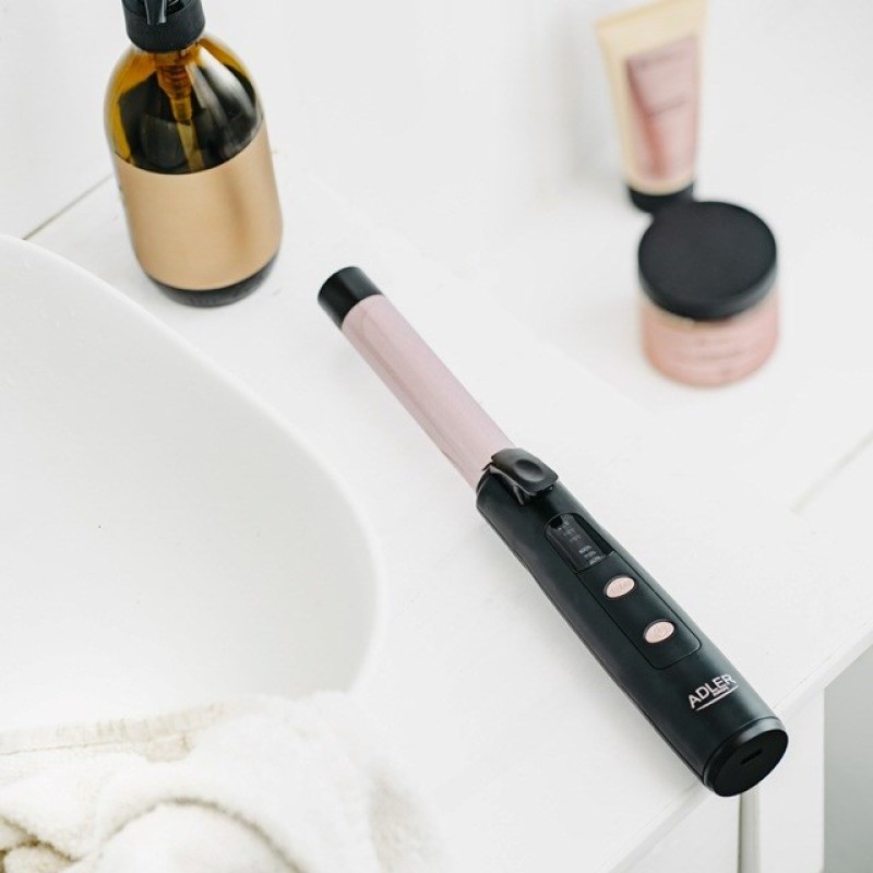 Adler AD 2120 Wireless USB curler black, pink