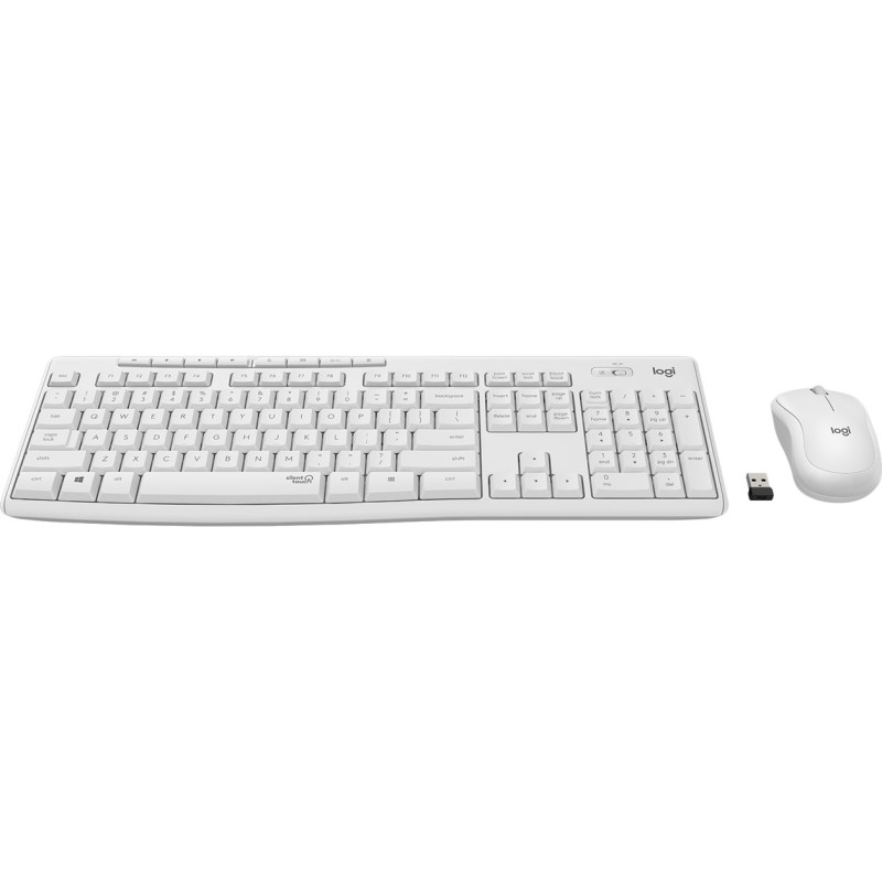 Logitech MK295 Silent Wireless Combo keyboard RF Wireless QWERTY US International White Logitech MK295 Silent Wireless Combo keyboard RF Wireless QWERTY US International White