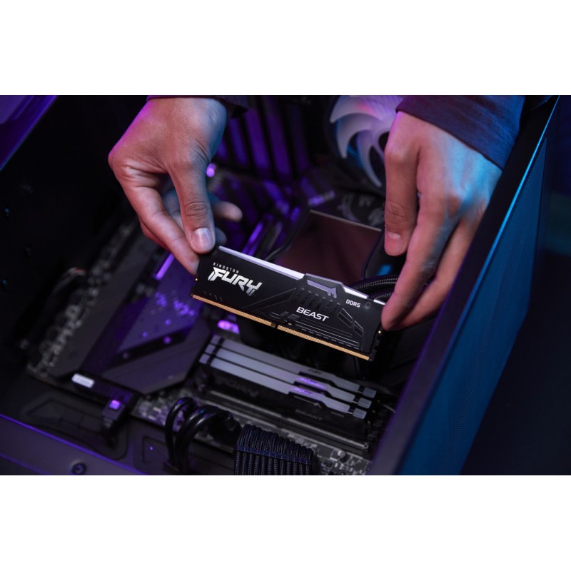 Kingston Technology FURY Beast 64GB 6000MT/s DDR5 CL30 DIMM (Kit of 2) RGB XMP Kingston Technology FURY Beast 64GB 6000MT/s DDR5 CL30 DIMM (Kit of 2) RGB XMP