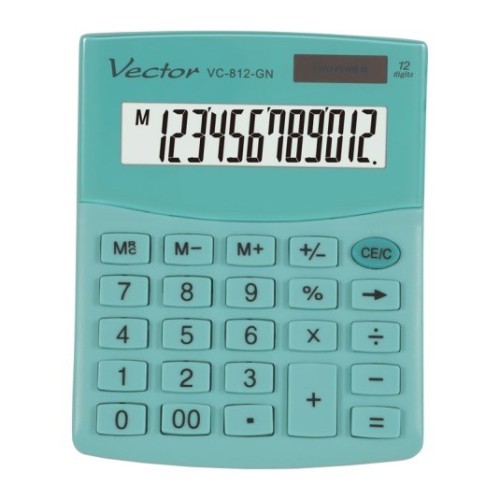 VECTOR CALCULATOR OFFICE KAV VC-812 GN GREEN