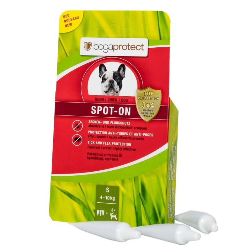 BOGAR Bogaprotect® Spot-on S (4-10 kg) - drops against fleas and ticks for dogs – 3x1.2 ml