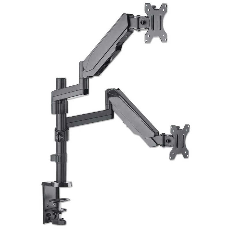 Manhattan TV & Monitor Mount, Desk, Full Motion (Gas Spring), 2 screens, Screen Sizes: 10-27 Manhattan TV & Monitor Mount, Desk, Full Motion (Gas Spring), 2 screens, Screen Sizes: 10-27