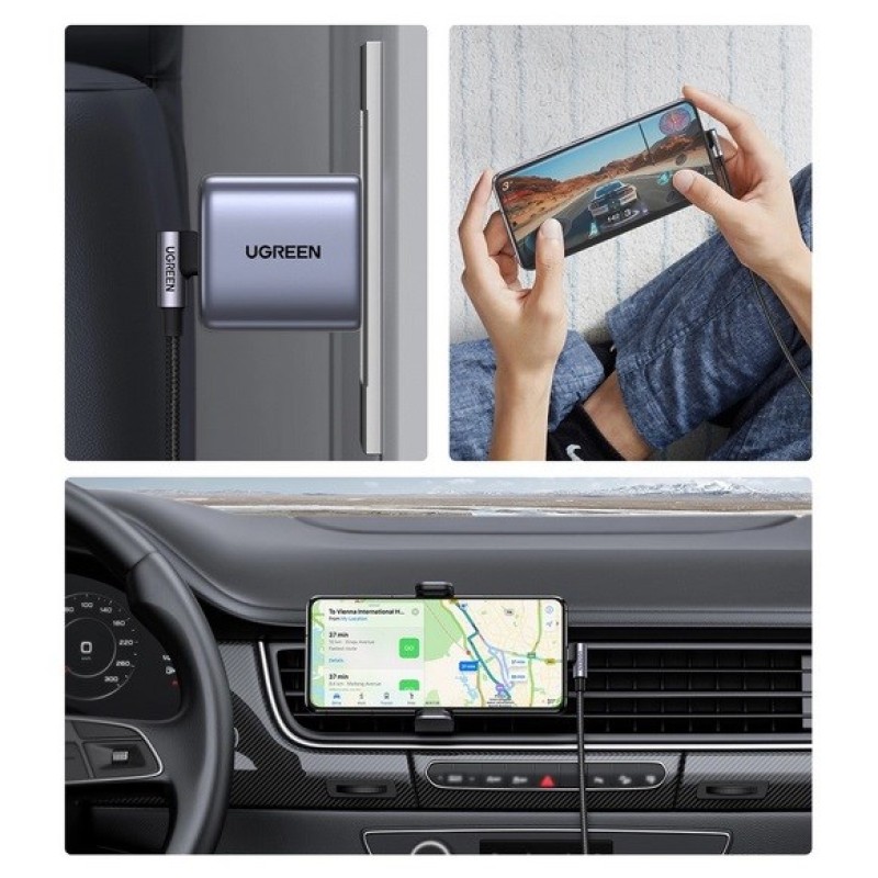 Ugreen USB-C (straight) / USB-C (angled) PD QC 60W 3A 0.5m US255 (grey) Ugreen USB-C (straight) / USB-C (angled) PD QC 60W 3A 0.5m US255 (grey)