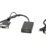 Lanberg AD-0021-BK video cable adapter 0.2 m HDMI Type A (Standard) VGA (D-Sub) Black