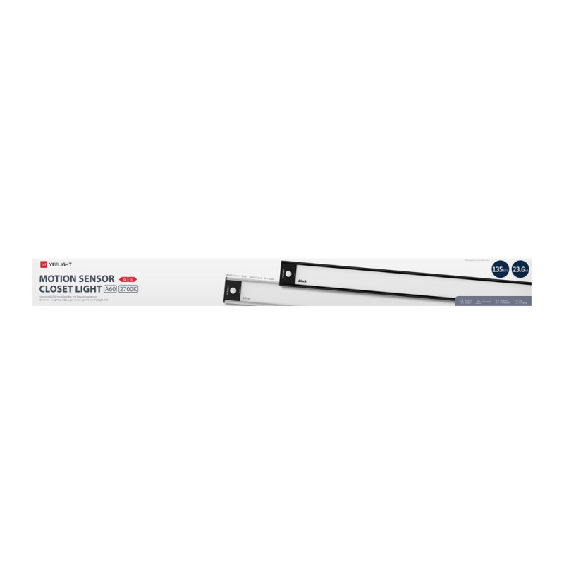 Yeelight Closet Light YLBGD-0046 Motion sensor wardrobe light 60 cm silver 4000 K Yeelight Closet Light YLBGD-0046 Motion sensor wardrobe light 60 cm silver 4000 K