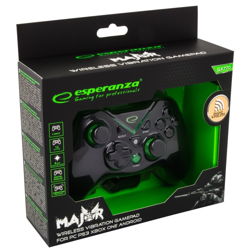 Esperanza EGG112K Game Controller Gamepad PS3, XBOX ONE, PC USB 2.0 Black Esperanza EGG112K Game Controller Gamepad PS3, XBOX ONE, PC USB 2.0 Black