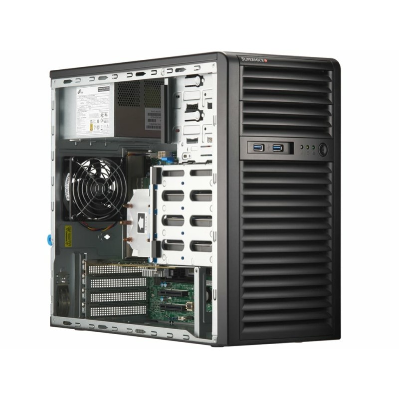 Supermicro SYS-531R-I PC/workstation barebone Mini-Tower Black Intel C262