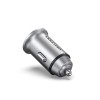 Vention Two-Port USB A+A(30+30) Car Charger Gray Mini Style Aluminium Alloy Type