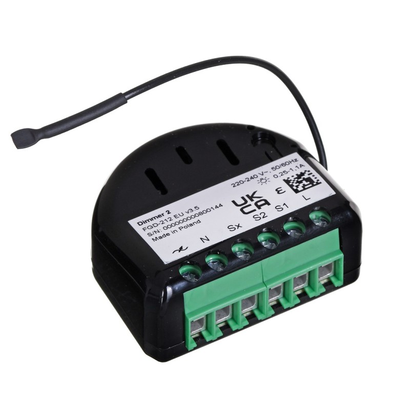Fibaro Dimmer 2 electrical relay Black Fibaro Dimmer 2 electrical relay Black