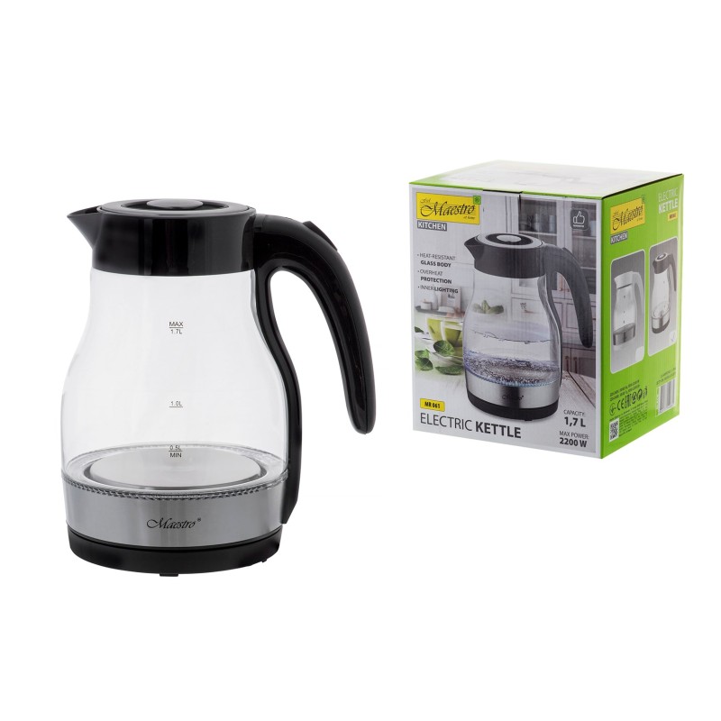 ELECTRIC KETTLE MAESTRO MR-061 BLACK ELECTRIC KETTLE MAESTRO MR-061 BLACK