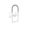 Rounded bath handle with non-slip grip Rounded bath handle with non-slip grip