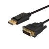 Savio CL-106 video cable adapter 1.8 m DisplayPort DVI Black Savio CL-106 video cable adapter 1.8 m DisplayPort DVI Black