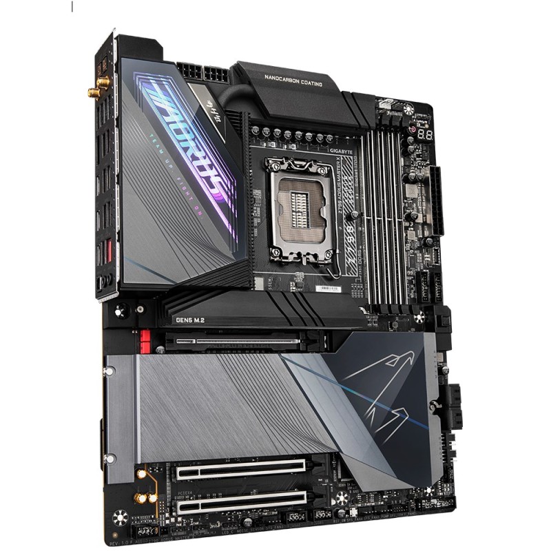 GIGABYTE Z790 AORUS MASTER X Motherboard- Supports Intel 13th Gen CPUs, 20+1+2 phases VRM, up to 8266MHz DDR5 (OC), 1x PCIe 5.0 + 4x PCIe 4.0 M2, 10GbE LAN, Wi-Fi 7, USB 3.2 Gen 2x2 GIGABYTE Z790 AORUS MASTER X Motherboard- Supports Intel 13th Gen CPUs, 20+1+2 phases VRM, up to 8266MHz DDR5 (OC), 1x PCIe 5.0 + 4x PCIe 4.0 M2, 10GbE LAN, Wi-Fi 7, USB 3.2 Gen 2x2