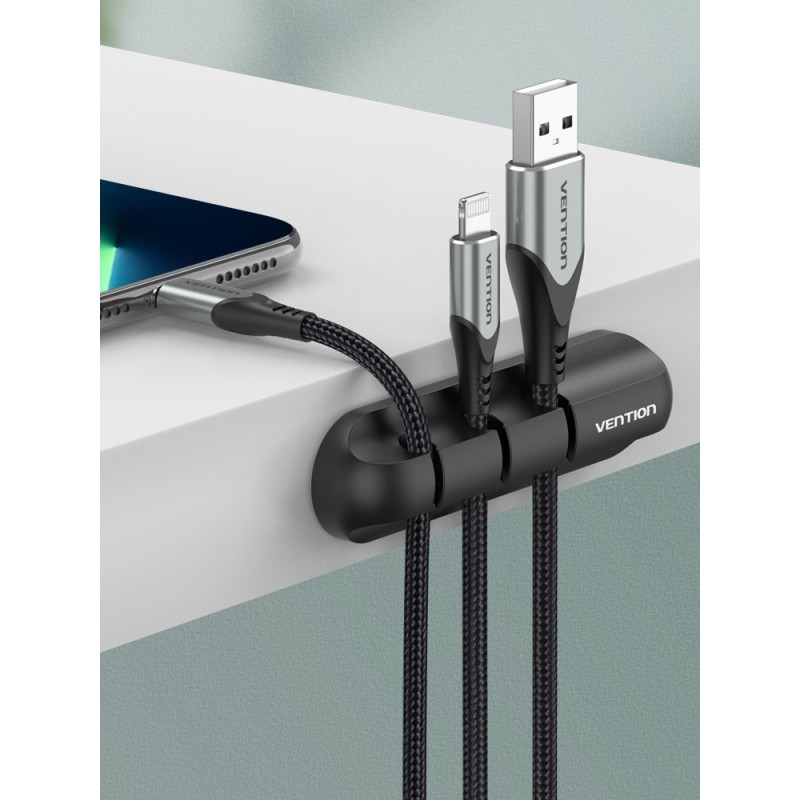 Vention 3 Ports Desktop Cable Manager Black