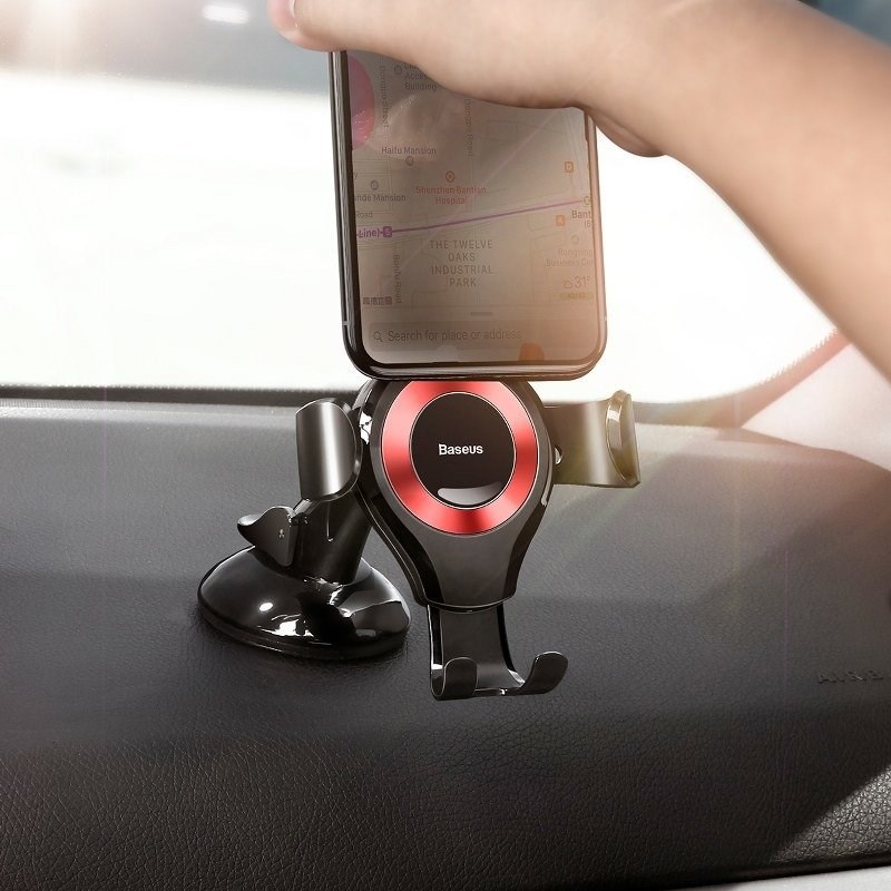 Gravity car mount Baseus Osculum for phone (red) Gravity car mount Baseus Osculum for phone (red)
