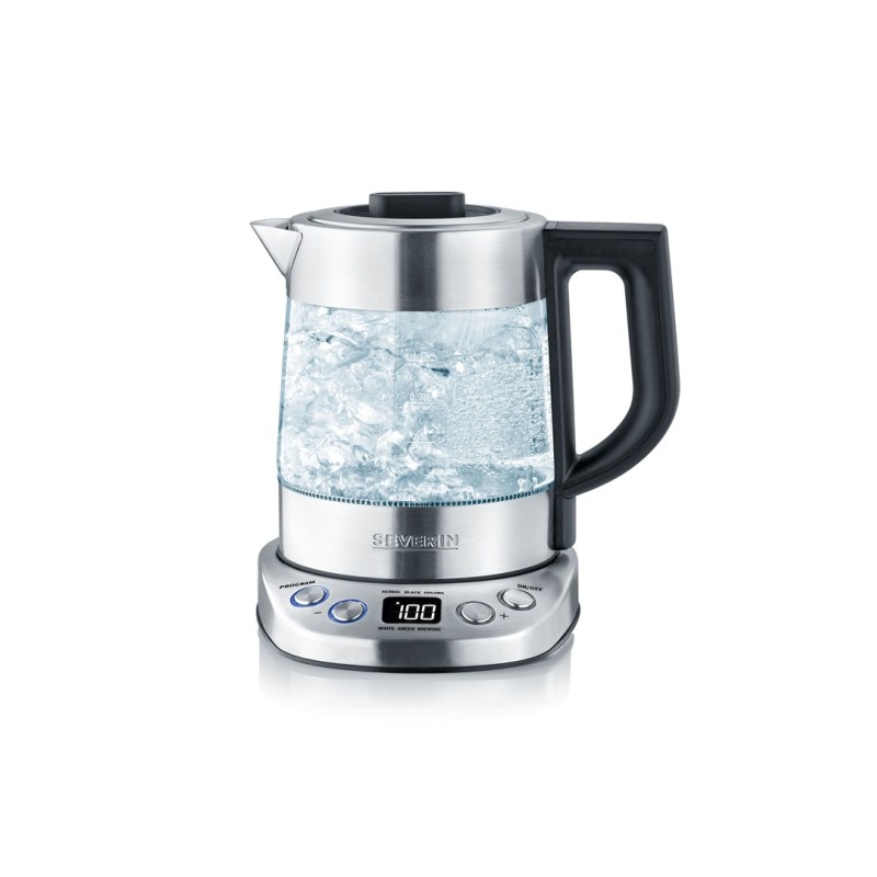 SEVERIN ELECTRIC KETTLE, GLASS, 1 L, 2200W WK3473 SEVERIN ELECTRIC KETTLE, GLASS, 1 L, 2200W WK3473