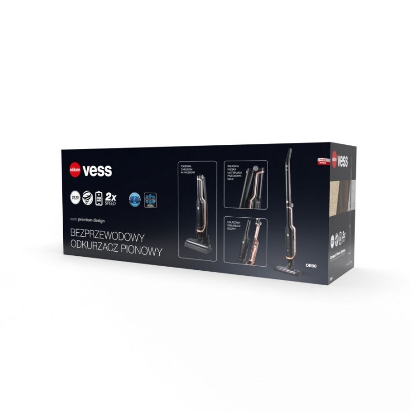 OB90 ELDOM, VESS upright vacuum cleaner, cordless, electric brush OB90 ELDOM, VESS upright vacuum cleaner, cordless, electric brush
