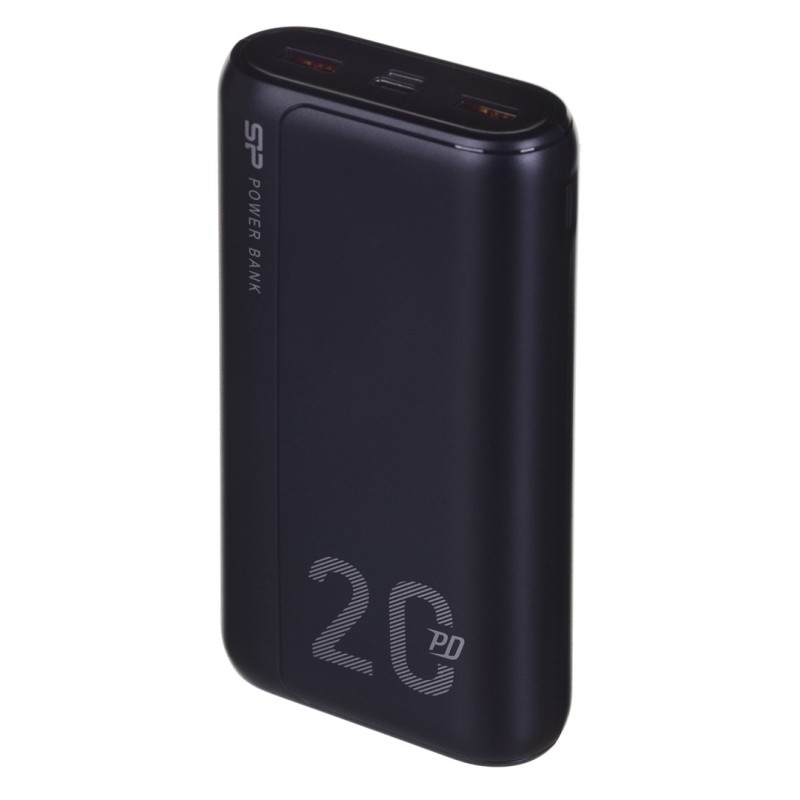 SILICON POWER QS15 Powerbank External battery 20000 mAh 2x USB QC 3.0 1x USB-C PD (SP20KMAPBKQS150K) Black SILICON POWER QS15 Powerbank External battery 20000 mAh 2x USB QC 3.0 1x USB-C PD (SP20KMAPBKQS150K) Black