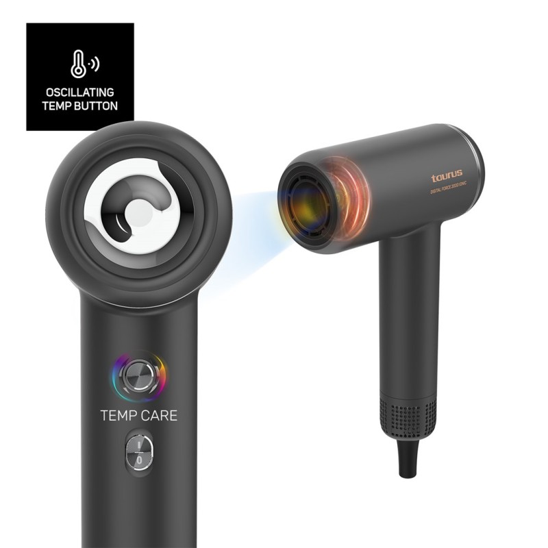 Taurus DIGITAL FORCE 2000 IONIC hair dryer 1800 W Black Taurus DIGITAL FORCE 2000 IONIC hair dryer 1800 W Black