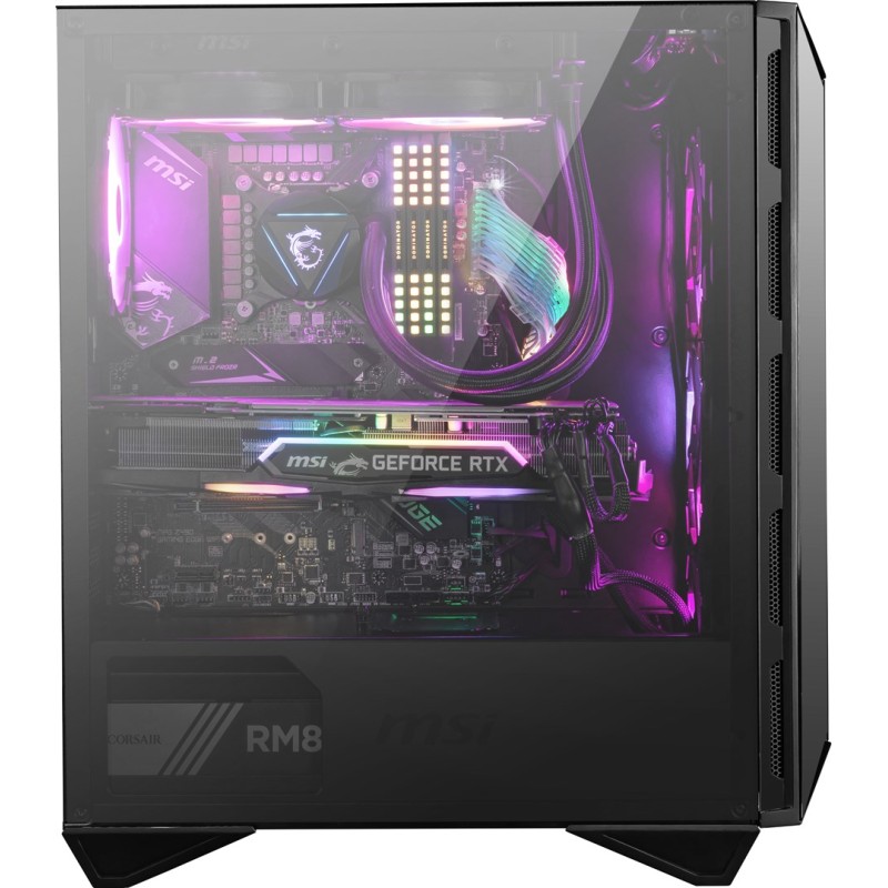 MSI MPG GUNGNIR 110R Mid Tower Gaming Computer Case Black, USB 3.2 Gen2 Type C, 4x 120mm ARGB Fan, Mystic Light Sync, 1 to 6 ARGB Control board, 2x Tempered Glass Panels, ATX, mATX, mini-ITX MSI MPG GUNGNIR 110R Mid Tower Gaming Computer Case Black, USB 3.2 Gen2 Type C, 4x 120mm ARGB Fan, Mystic Light Sync, 1 to 6 ARGB Control board, 2x Tempered Glass Panels, ATX, mATX, mini-ITX