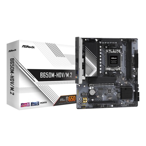 Asrock B650M-HDV/M.2 AMD B650 Socket AM5 micro ATX Asrock B650M-HDV/M.2 AMD B650 Socket AM5 micro ATX