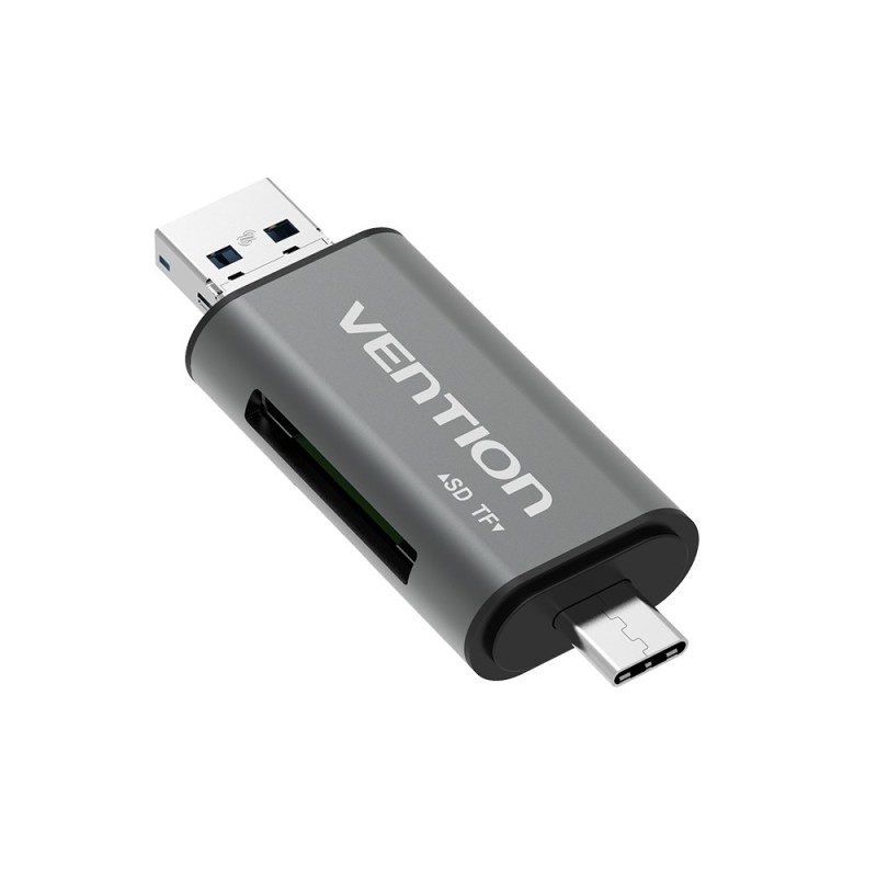 Vention USB3.0 Multi-function Card Reader Gray Metal Type
