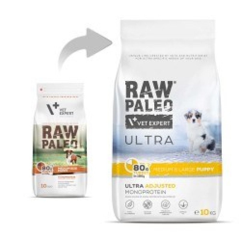 VET EXPERT RAW PALEO Ultra Medium&Large Puppy Turkey - dry food for puppies - 10 kg VET EXPERT RAW PALEO Ultra Medium&Large Puppy Turkey - dry food for puppies - 10 kg