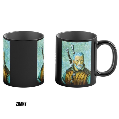 Heat Reveal Mug Good Loot The Witcher 3 Game Art Chronicles - Geralt & Vincent van Gogh 450 ml Black
