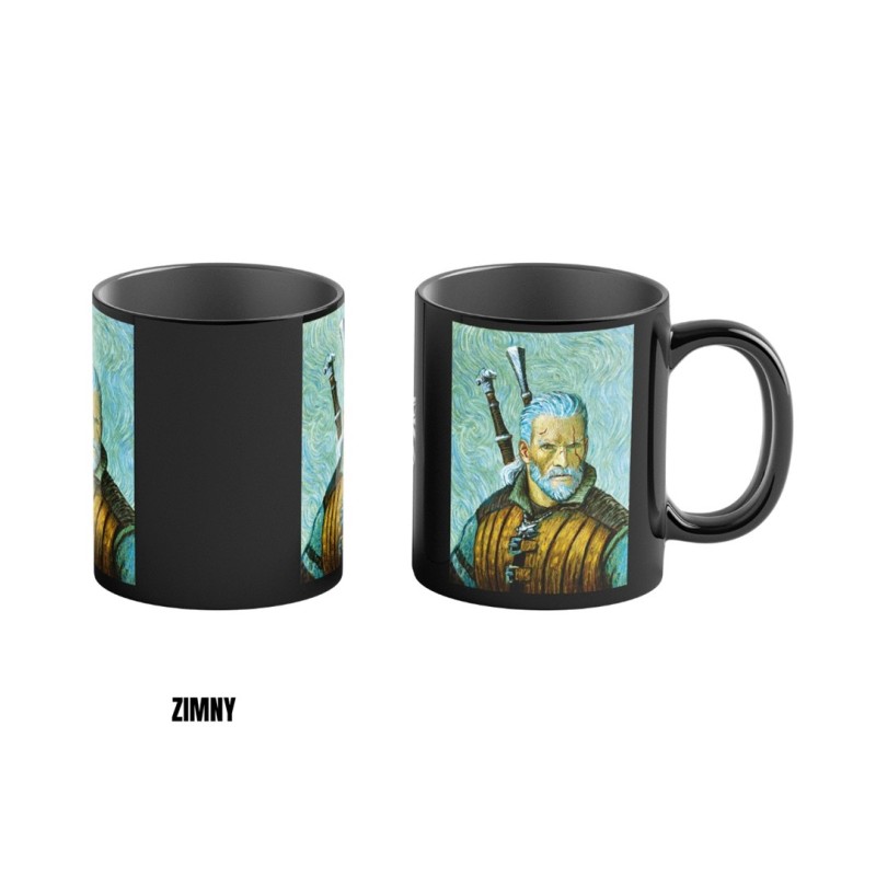 Heat Reveal Mug Good Loot The Witcher 3 Game Art Chronicles - Geralt & Vincent van Gogh 450 ml Black