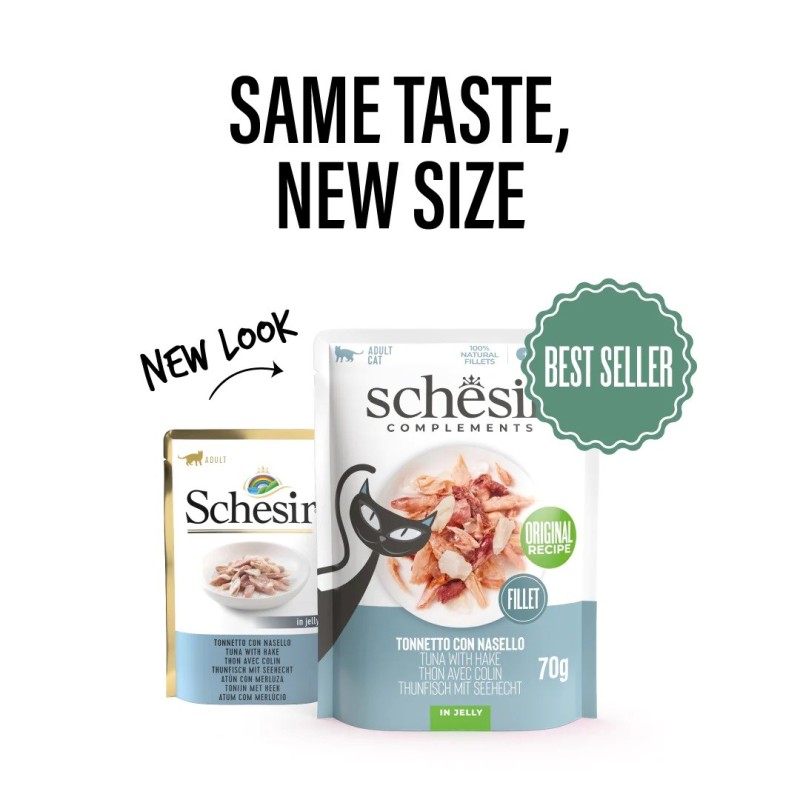 SCHESIR Tuna with hake in jelly - wet cat food - 70g SCHESIR Tuna with hake in jelly - wet cat food - 70g