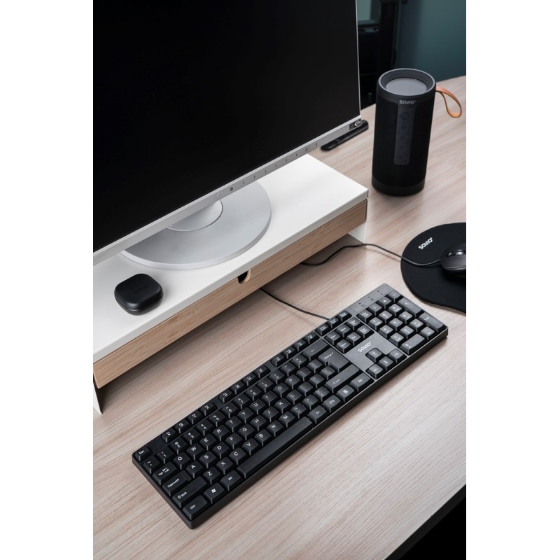 Savio KB-01 keyboard Home/Office USB QWERTY US English Black