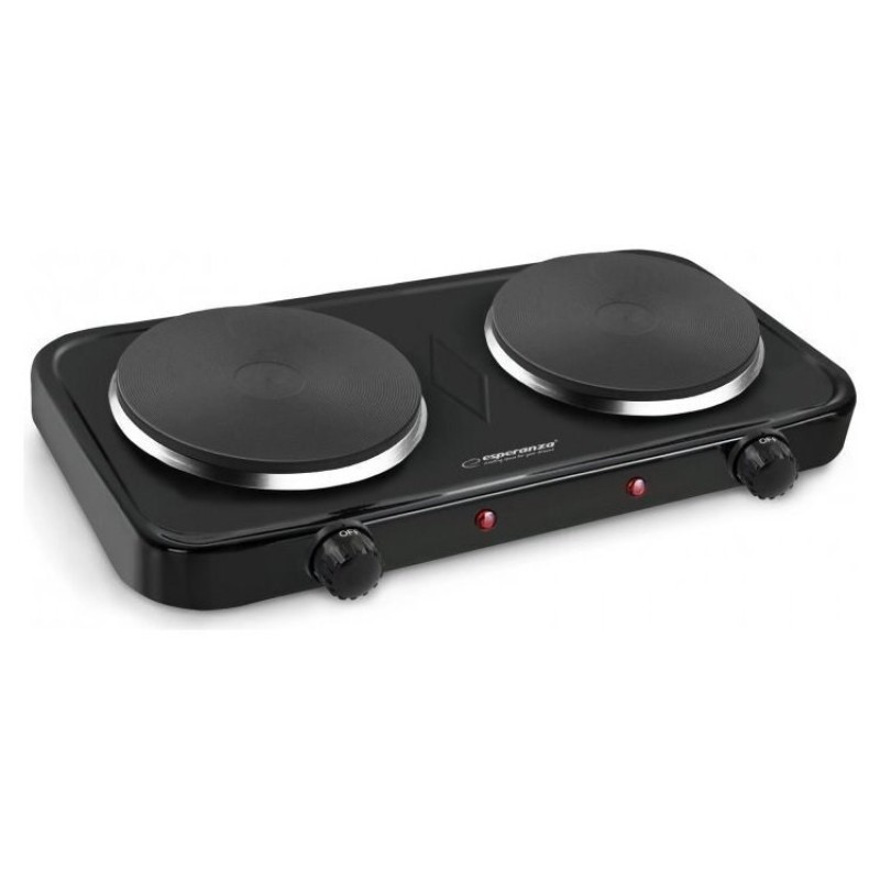 Esperanza EKH010K Electric cooker, top, 2 heating fields, black Esperanza EKH010K Electric cooker, top, 2 heating fields, black
