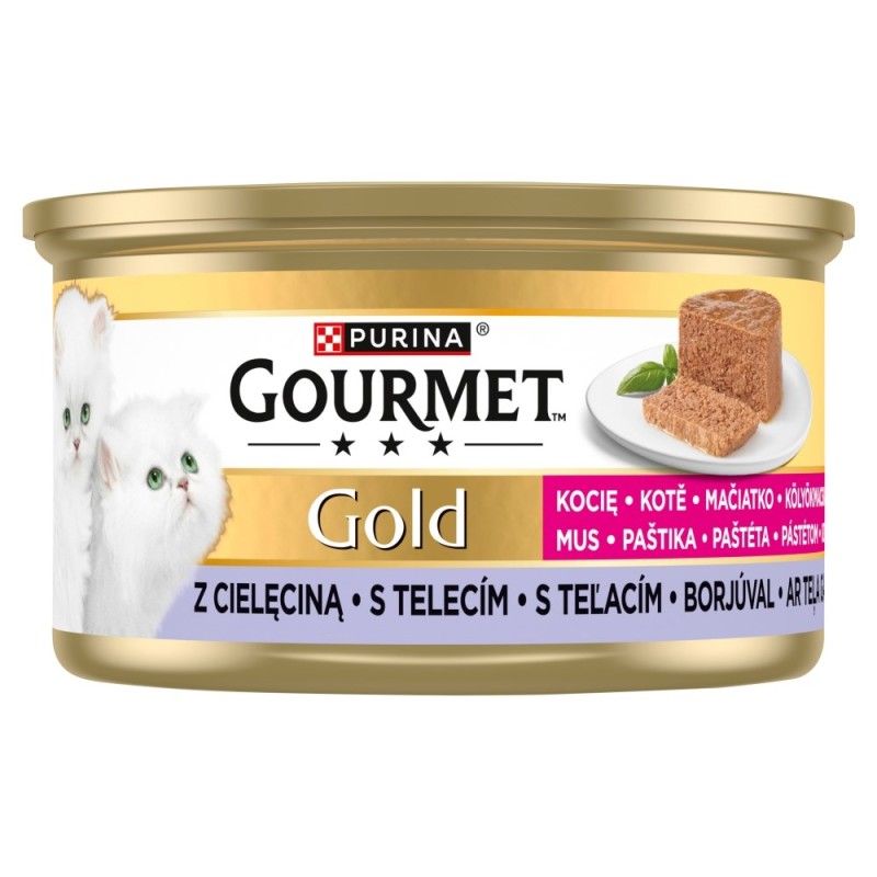 PURINA Gourmet Gold Kitten Veal mousse - wet cat food - 85g PURINA Gourmet Gold Kitten Veal mousse - wet cat food - 85g