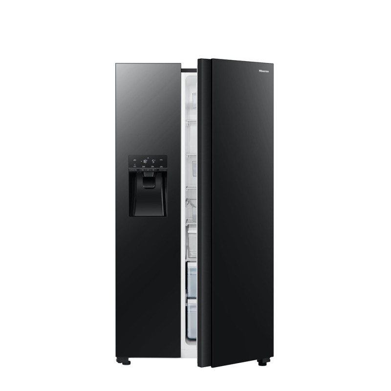 Hisense RS694N4GBE side-by-side refrigerator Freestanding 562 L E Black Hisense RS694N4GBE side-by-side refrigerator Freestanding 562 L E Black