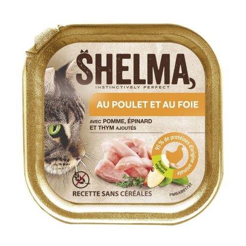 SHELMA Chicken and liver pate - wet cat food - 100g SHELMA Chicken and liver pate - wet cat food - 100g
