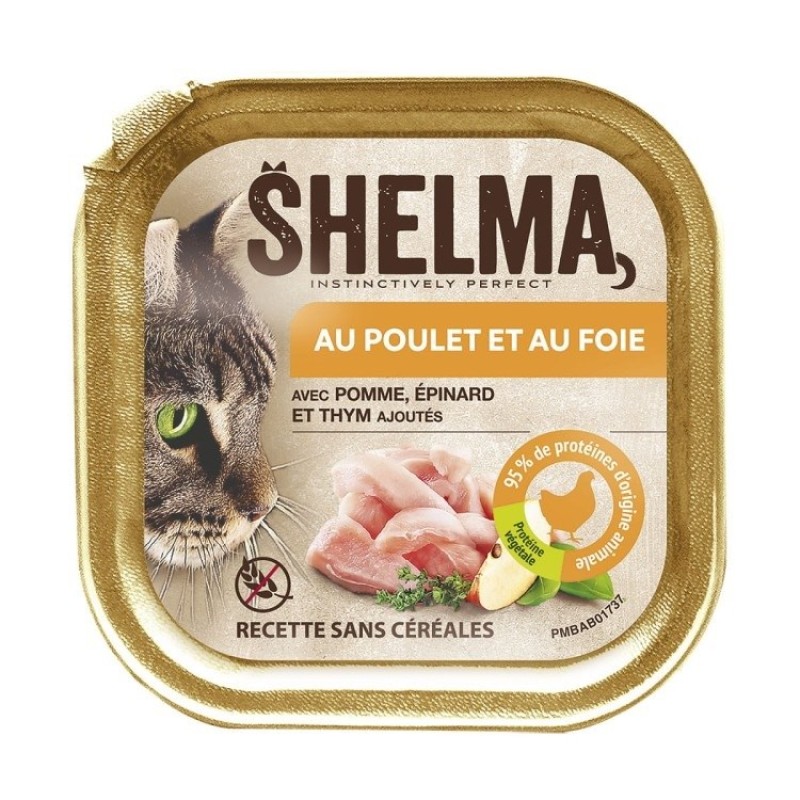 SHELMA Chicken and liver pate - wet cat food - 100g SHELMA Chicken and liver pate - wet cat food - 100g