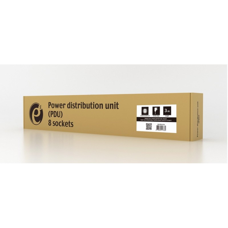 EnerGenie EG-PDU-014 Rack Power Distribution Unit (8 Schuko sockets, 1U, 16A, Schuko plug, 3m, black color) EnerGenie EG-PDU-014 Rack Power Distribution Unit (8 Schuko sockets, 1U, 16A, Schuko plug, 3m, black color)