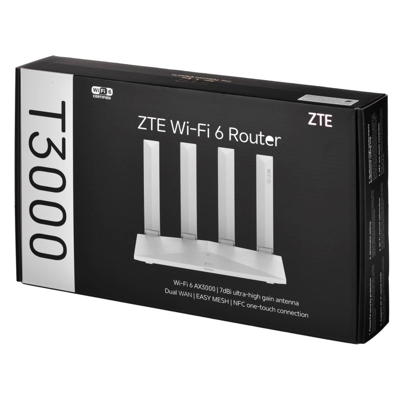 Router ZTE T3000 Wi-Fi 6 router Wi-Fi IDU Router ZTE T3000 Wi-Fi 6 router Wi-Fi IDU