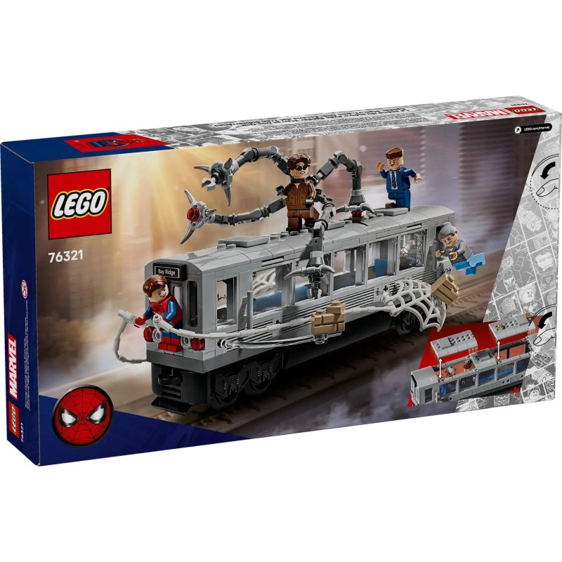 LEGO MARVEL 76321 Spider-Man vs. Doc Ock Subway Train Scene