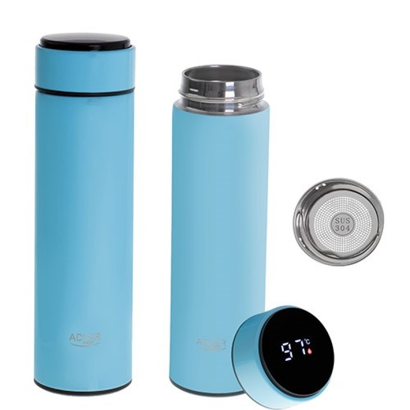 THERMOS WITH LED ADLER AD 4506BL BLUE THERMOS WITH LED ADLER AD 4506BL BLUE